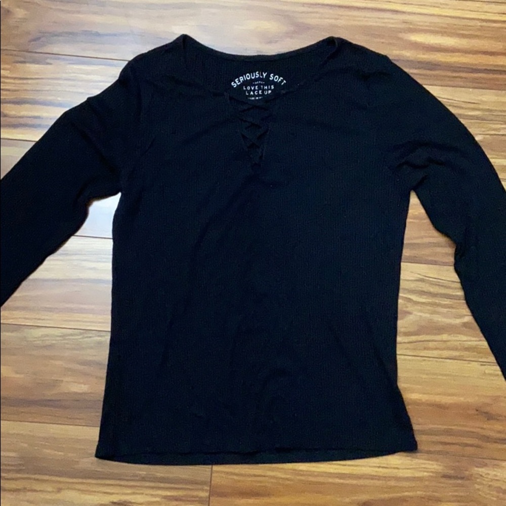 Black Aeropostale long sleeve shirt